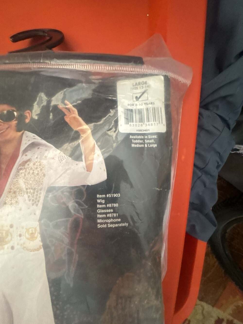 Rubie's Elvis Presley Child Costume with Matching Wig Set Large (Size 12-14) - Picture 3 of 5